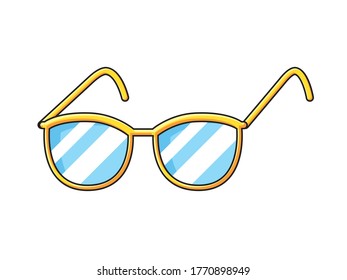 Eye glasses isolated cartoon vector icon
