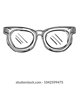 eye glasses isolated icon