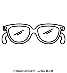 eye glasses isolated icon