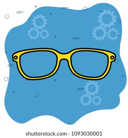 eye glasses isolated icon
