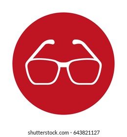 eye glasses isolated icon