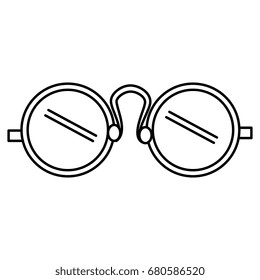 eye glasses isolated icon