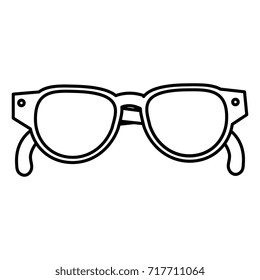 eye glasses isolated icon