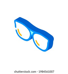 eye glasses isometric icon vector. eye glasses sign. isolated symbol illustration