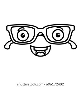 eye glasses kawaii character