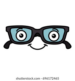 eye glasses kawaii character