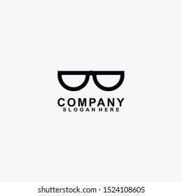 Simple Eyeglasses Logo Design Vector Stock Vector (Royalty Free) 2108855816
