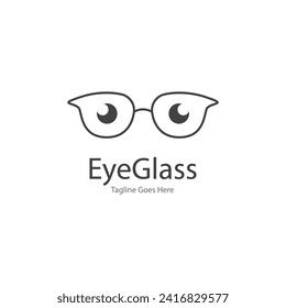 eye glasses logo design icon vector template
