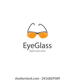 eye glasses logo design icon vector template