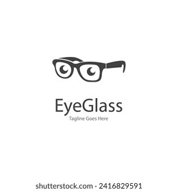 eye glasses logo design icon vector template
