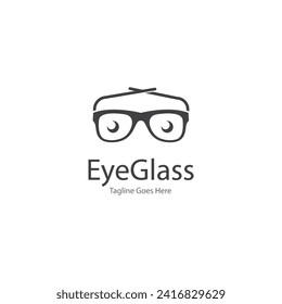 eye glasses logo design icon vector template