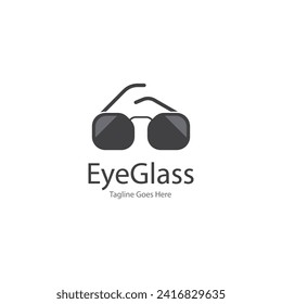eye glasses logo design icon vector template