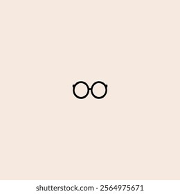 Eye glasses logo icon flat vector design.