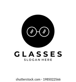 eye glasses logo vector illustration design