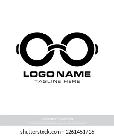 eye glasses and magician hats by converting letters o, o logo templates