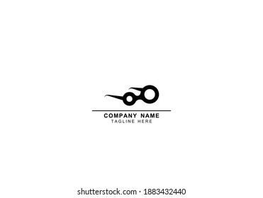 eye glasses minimal logo icon 