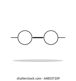 Eye glasses minimal style Icon vector Eps10