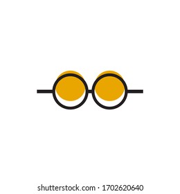 Eye glasses optic logo design vector template