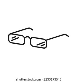 Eye glasses outline icon, vector illustration in trendy design style, isolated on white background. Perfect editable graphic resources for many purposes.