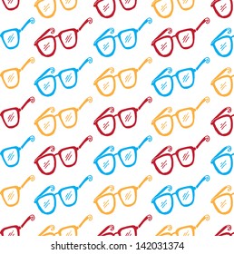 eye glasses seamless pattern