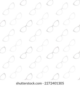 Eye glasses seamless pattern. Flat vector.