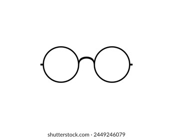 Silueta de gafas, vista lateral, estilo plano, se puede utilizar para pictograma, logotipo Gram, App, ilustración de arte, Plantilla para Imagen de Perfil de avatar, Sitio web o elemento de Diseño gráfico. Ilustración vectorial