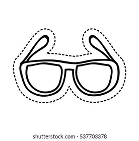 eye glasses style icon vector illustration design