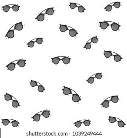 Eye glasses summer seamless pattern