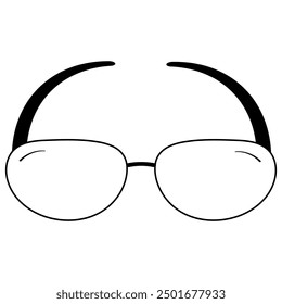 Eye glasses vector icon black and white