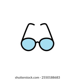 Eye glasses vector icon design on white background