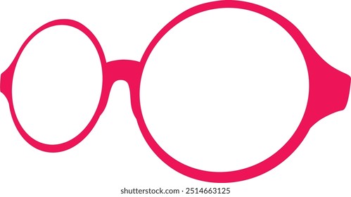 eye glasses vector illustration isolated on pink background.spectacles sketch