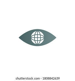 Eye, global color gradient vector icon