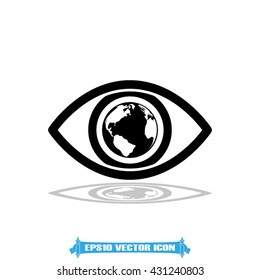 eye globe icon vector illustration eps10