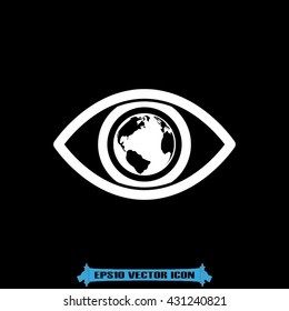 eye globe icon vector illustration eps10