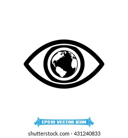 eye globe icon vector illustration eps10