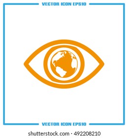 eye globe icon vector illustration