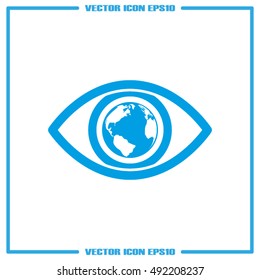 eye globe icon vector illustration