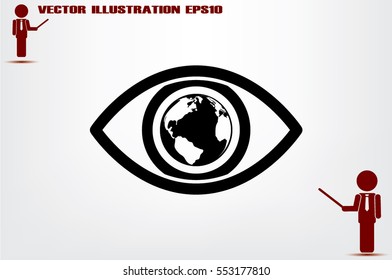 eye globe icon vector illustration eps10.