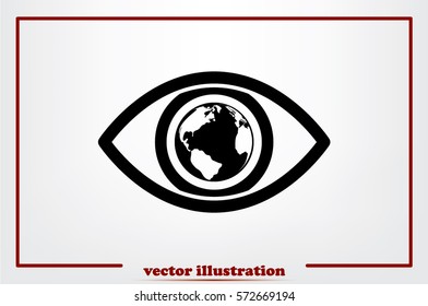 eye globe icon vector illustration.
