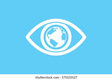 eye globe icon vector illustration .
