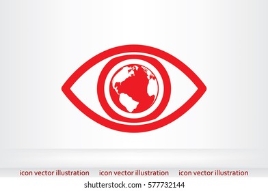 eye globe icon vector illustration.