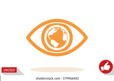 eye globe icon vector illustration eps10.