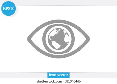 eye globe icon vector illustration.