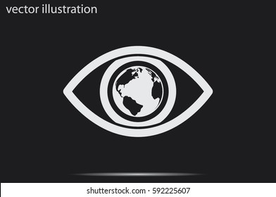 eye globe icon vector illustration.