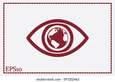 eye globe icon vector illustration eps10.