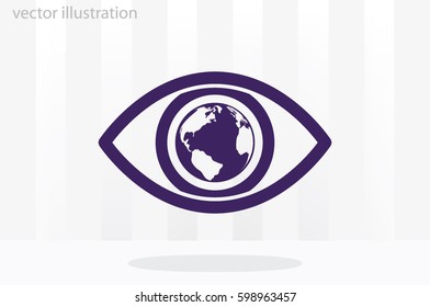 eye globe icon vector illustration eps10.