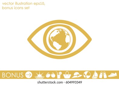 eye globe icon vector illustration eps10.