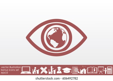 eye globe icon vector illustration eps10.