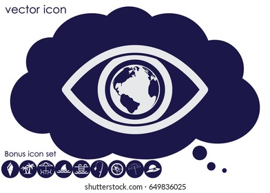 eye globe icon vector illustration eps10.