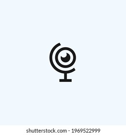 eye globe logo design vector illustration